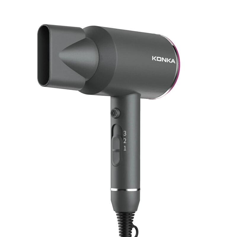 (image for) KONKA KG-1601 Hair Dryer 1600W 3 Drying Modes with Focused Airflow Nozzle Detachable Rear Cover 220V